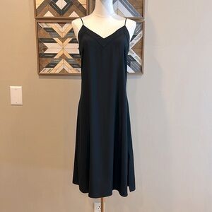 Cuyana Silk Midi Slip Dress Black XS